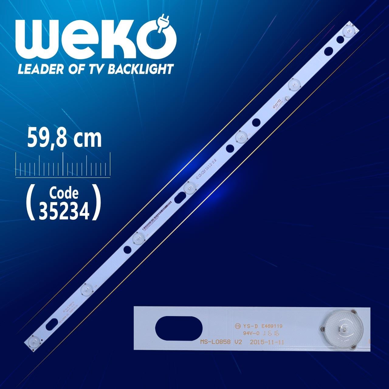 MS-L0858 V2 - YS-D E469119 - A3 120-123LM 3.0-3.2V 19 WR - 59.8 CM 7 LEDLİ - (WK-901)