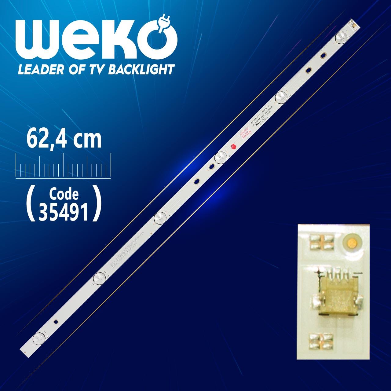 MS-L1759 V2 - CY-65D15M-3030-36V-300MA - A4 M184 TB 1R - 62.4 CM 6 LEDLİ - (WK-1036)