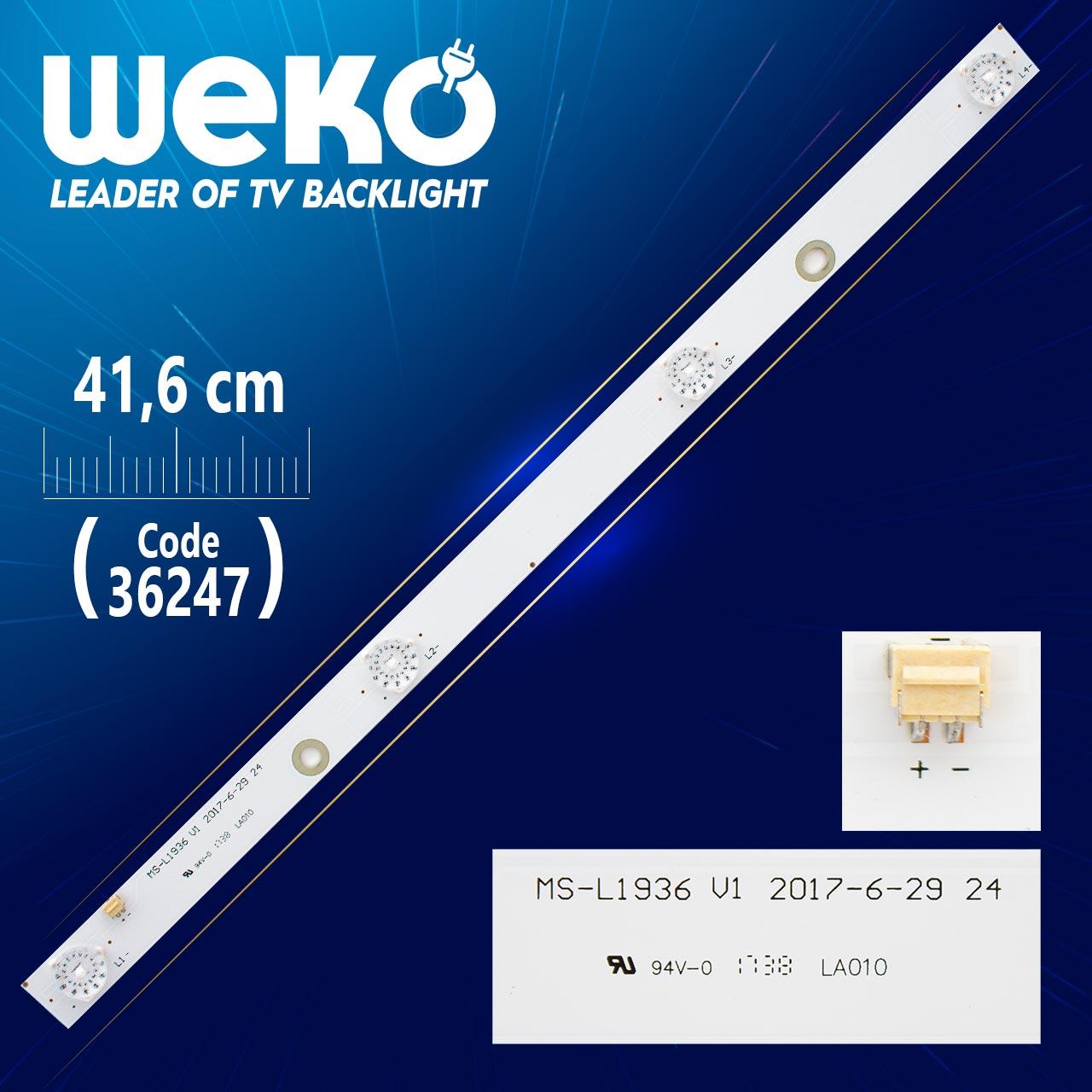 MS-L1936 V1 4 LEDLİ 41.6 CM  6V