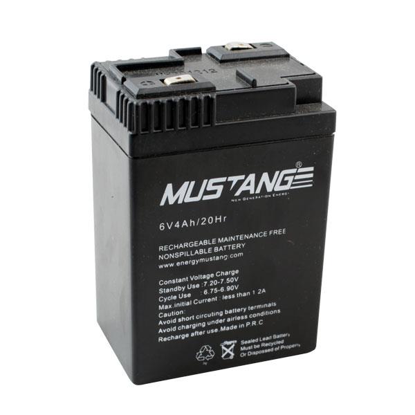 MUSTANG 6 VOLT - 4 AMPER GEÇMELİ IŞILDAK AKÜSÜ