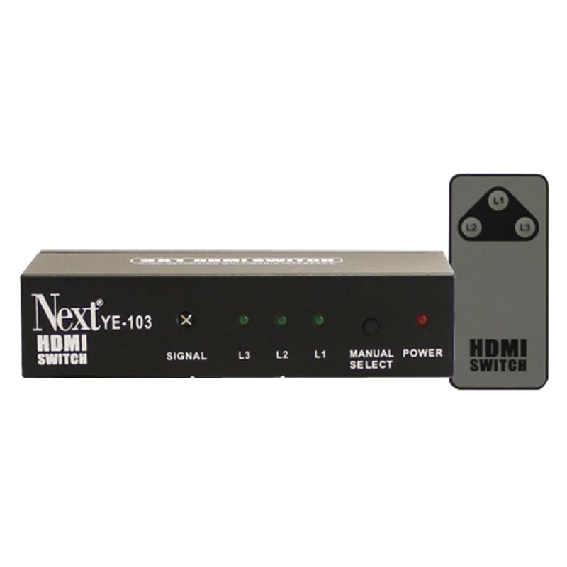 NEXT YE-103 HDMI SWITCH (3 CİHAZ GİRİŞ / 1 LCD ÇIKIŞ)