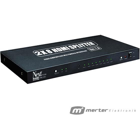 NEXT YE-209 2/8 2 CİHAZ GİRİŞ - 8 TV ÇIKIŞ HDMI SPLITTER