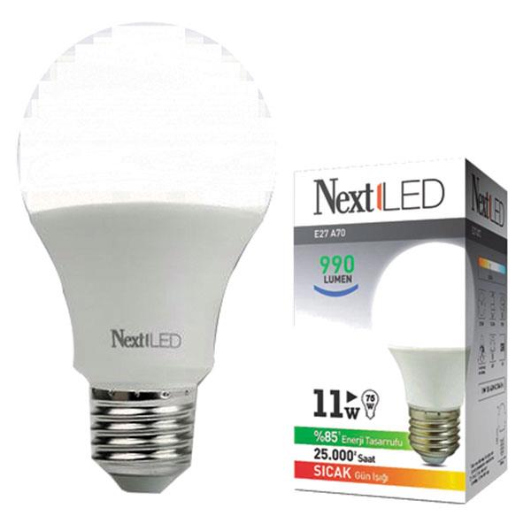 NEXTLED YE-11W-E27G 11 WATT 990 LÜMEN 3000K GÜNIŞIĞI LED AMPUL