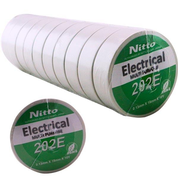 NITTO 202E 0.13X18 MM BEYAZ İZOLE BANT (10LU PAKET)