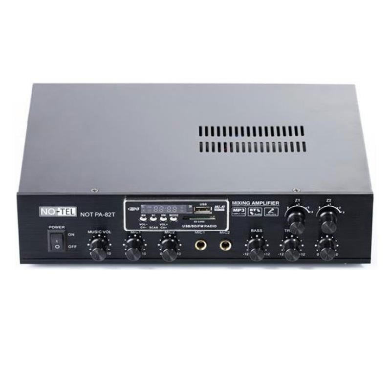 NO-TEL NOT-PA82T 2 BÖLGELİ 80 WATT HAT TRAFOLU MIXER ANFİ