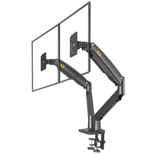 NORTH BAYOU F195A 22 - 32 AMORTİSÖRLÜ STAND ÇİFT KOL LCD / LED MONİTÖR TUTUCU STAND ASKI APARATI