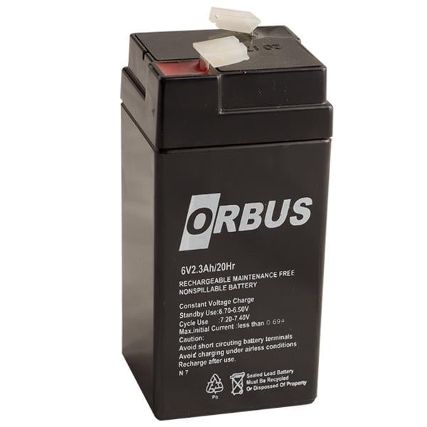 ORBUS 6 VOLT - 2.3 AMPER AKÜ (90 X 43 X 38 MM)