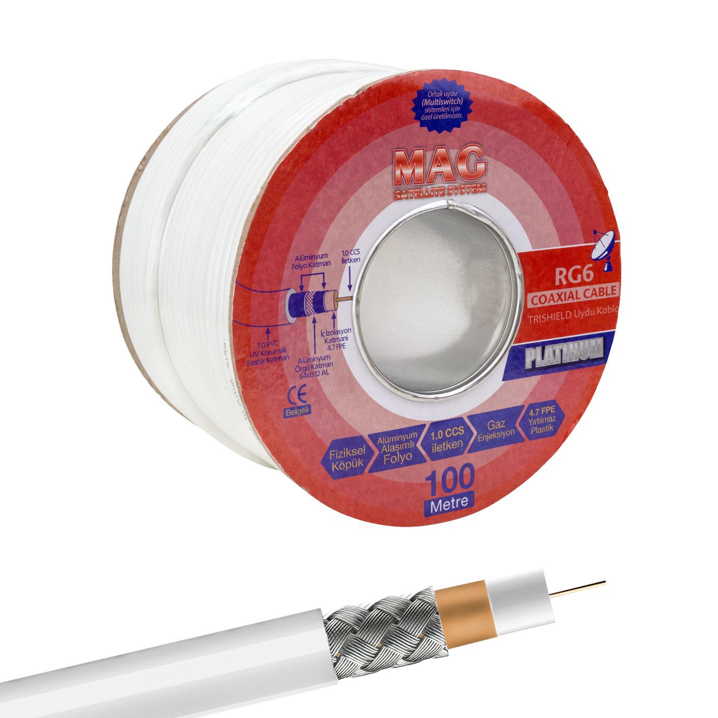 ÖREN RG6/U4 CCS/AL TRISHIELD ANTEN KABLOSU (100 METRE)