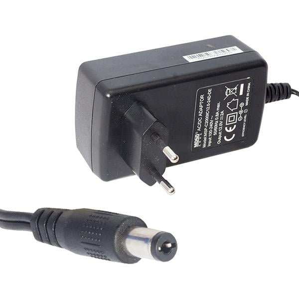 ORJİNAL 12 VOLT - 2 AMPER 5.5*2.5 UÇLU PLASTİK KASA PRİZ TİPİ ADAPTÖR