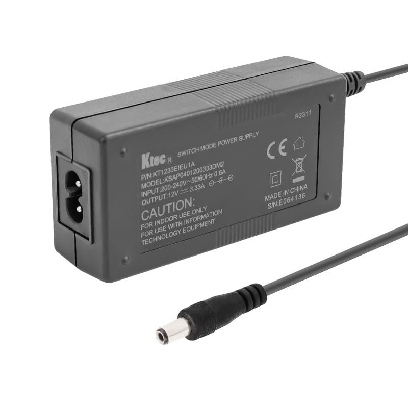 ORJİNAL KTEC 12 VOLT - 3.33 AMPER 5.5*2.5 UÇLU PLASTİK KASA MASAÜSTÜ ADAPTÖR (220 KABLO HARİÇ)