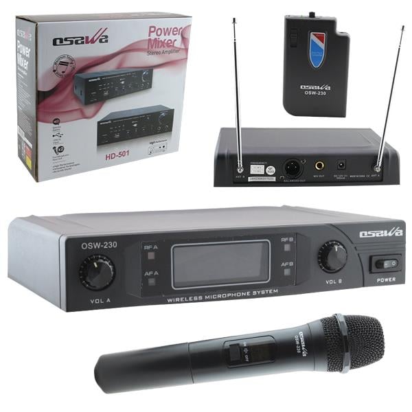 OSAWA OSW-230 1 EL + 1 YAKA VHF DİJİTAL TELSİZ MİKROFON