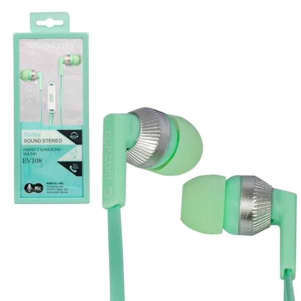 POWERMASTER ELMCOEI EV-108 MİKROFONLU YASSI KULAK İÇİ KULAKLIK
