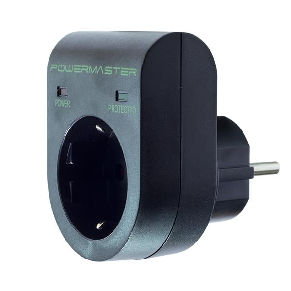 POWERMASTER PM-11294 16 AMPER - 3500 WATT TEKLİ SİYAH AKIM KORUMALI PRİZ (UCOMEN)