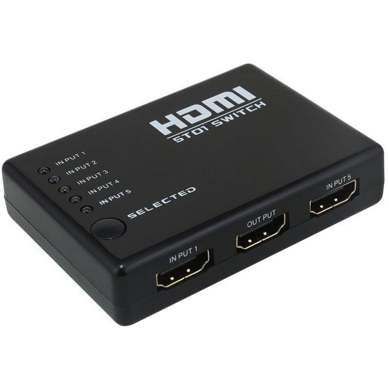 Powermaster PM-8342 5 Giriş 1 Çıkış HDMI 2.0 4K@60Hz Switcher Toplayıcı Kumandalı