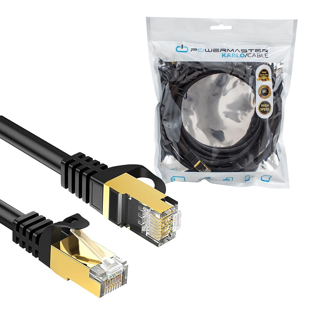 POWERMASTER PMCAT720 20 METRE SİYAH CAT7 KABLO