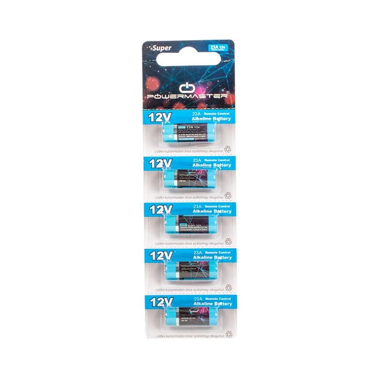 POWERMASTER POWERCELL 23A 12 VOLT KALIN ALARM PİLİ (5Lİ PAKET)