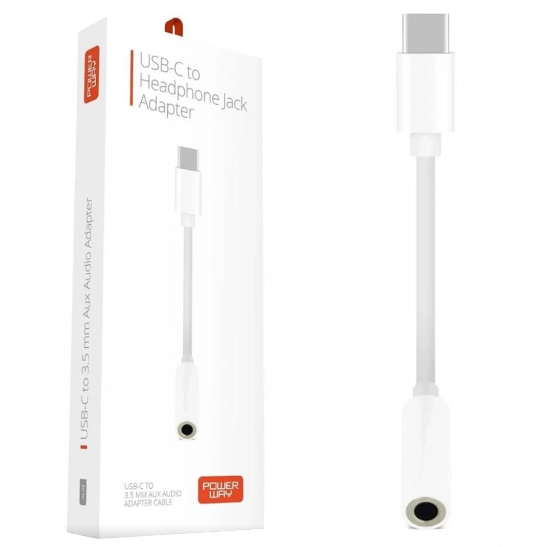 POWERWAY AC04 TYPE-C TO 3.5 MM AUX KULAKLIK DÖNÜŞTÜRÜCÜ