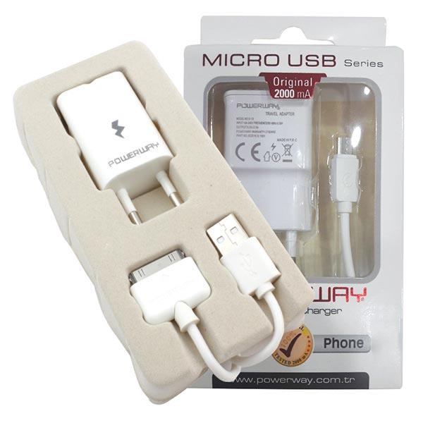POWERWAY X-13 220V USB ŞARJX2 + KABLO