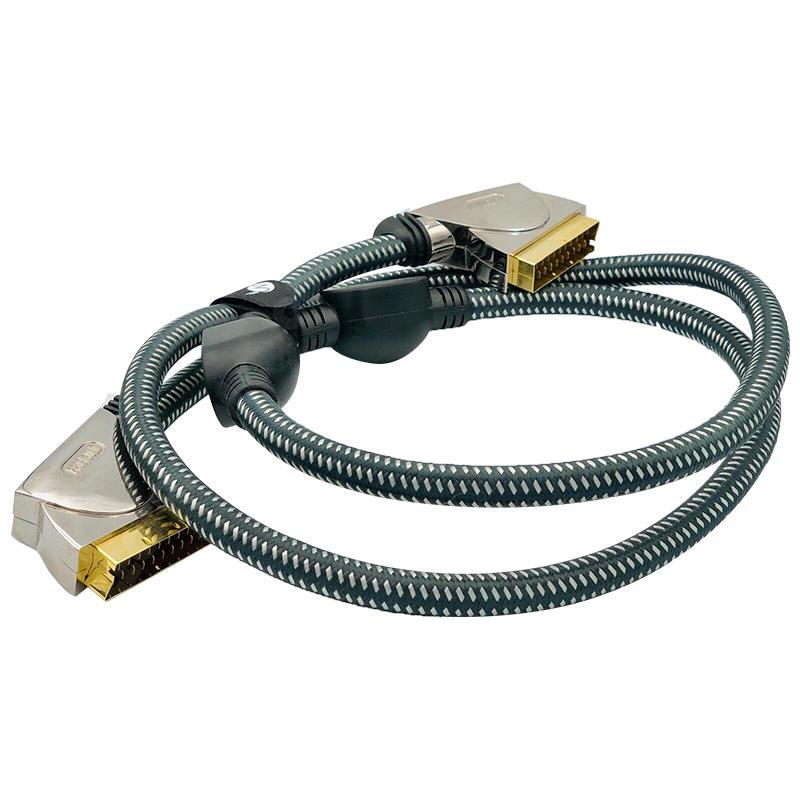 PROFIGOLD OXYPURE PGV7000 METAL GOLD UÇLU PREMIUM 1.5 METRE SCART SCART KABLO
