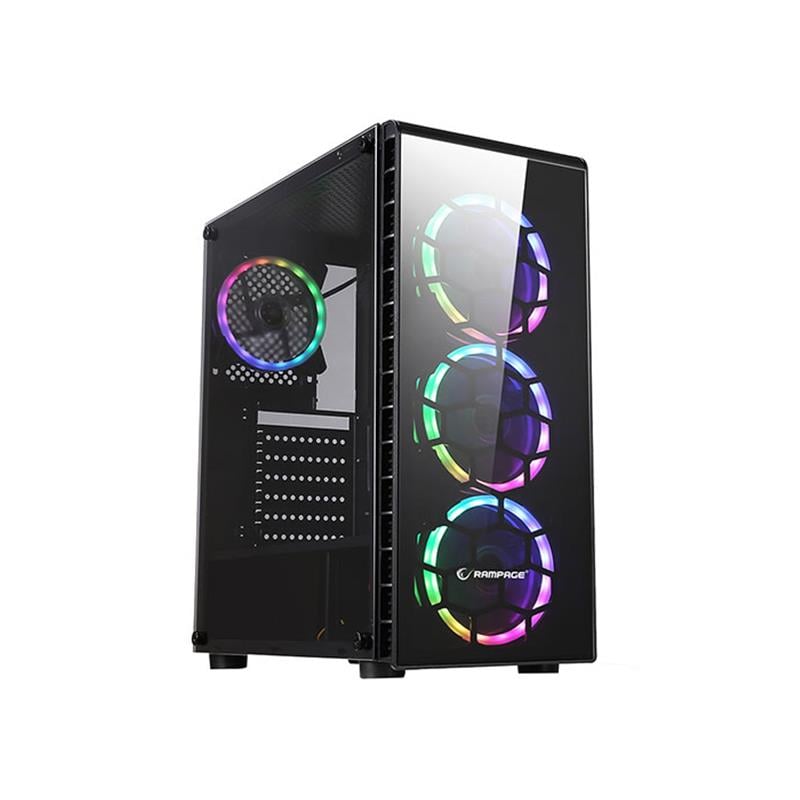 RAMPAGE RAIDER 4*12CM 5 RENK FAN 1*USB 3.0 2*USB 2.0 GAMING OYUNCU KASASI