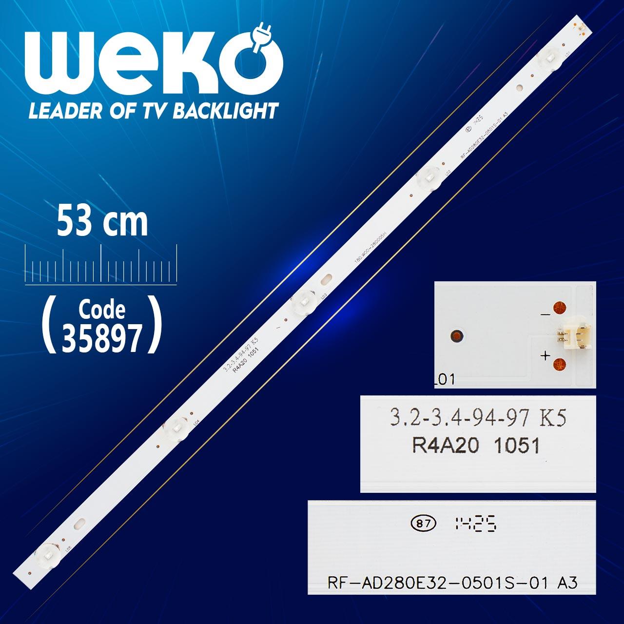 RF-AD280E32-0501S-01 A4 - 180.DT0-281200-0H - 5 LEDLİ 53 CM - (WK-1359)