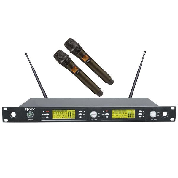 ROOF R-1250S KABLOSUZ UHF 2 EL ÇİFT TUNER TELSİZ MİKROFON