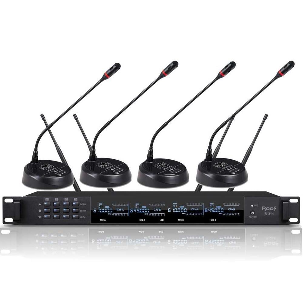 ROOF R-214-M UHF TELSİZ 4 KÜRSÜ MİKROFON