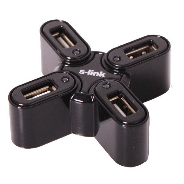 S-LINK SL-H402 SİYAH 4 PORT USB 2.0 HUB