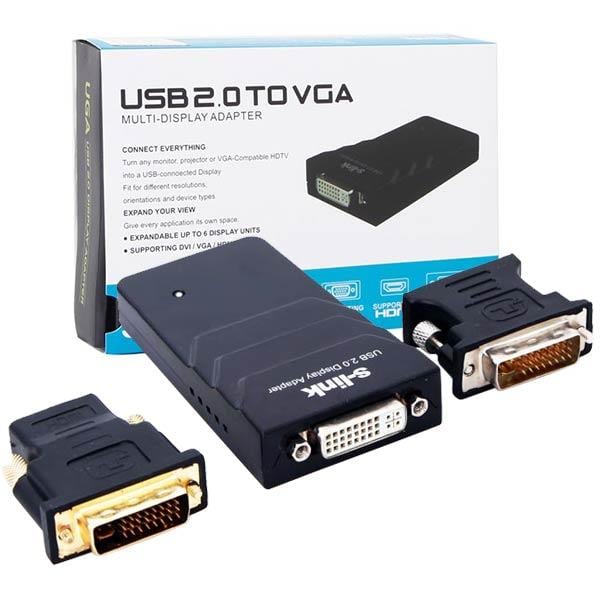 S-LINK SL-UD443 USB TO DVI+VGA ADAPTÖR