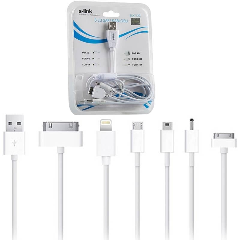 S-LINK SLX-13C 6IN1 ŞARJ KABLOSU