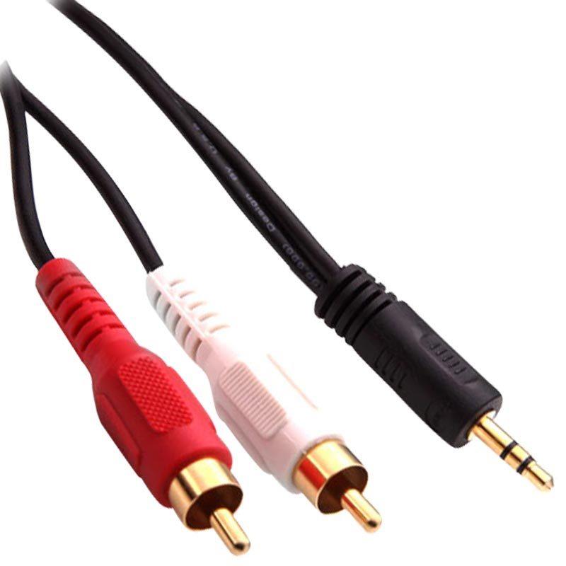 S-LINK SLX-857 3.5MM/M TO 2*RCA/M 1.5 METRE KUTULU SES KABLOSU