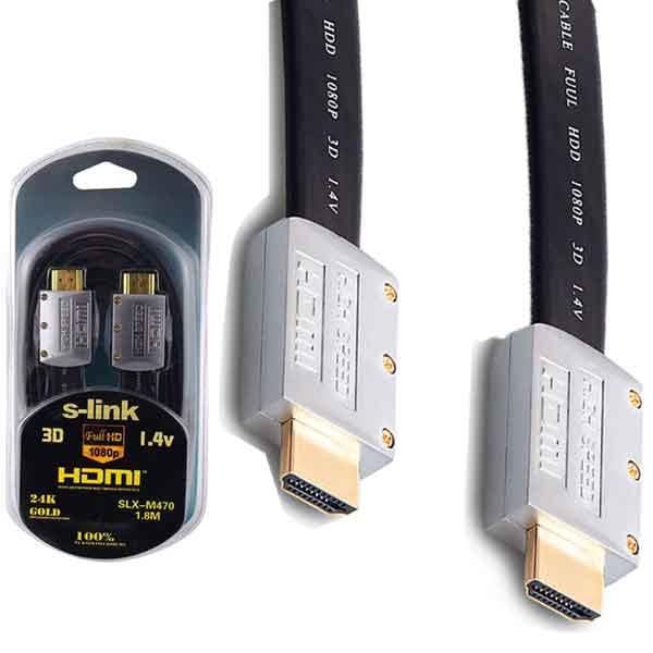 S-LINK SLX-M470 1.4V ALTIN UÇLU 1.8 METRE HDMI KABLO
