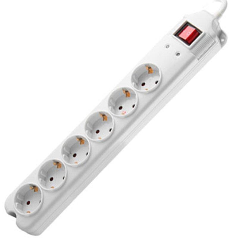 S-LINK SPG7-6-15 6LI 1.5 METRE KABLOLU BEYAZ AKIM KORUMALI PRİZ