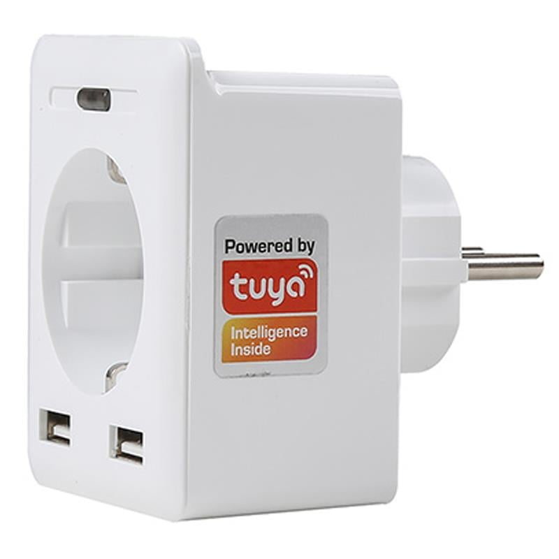 S-LINK SWAPP SL-04 ÇİFT USBLİ 2.4GHZ 10 AMPER WIFI TUYA DESTEKLİ AKILLI PRİZ