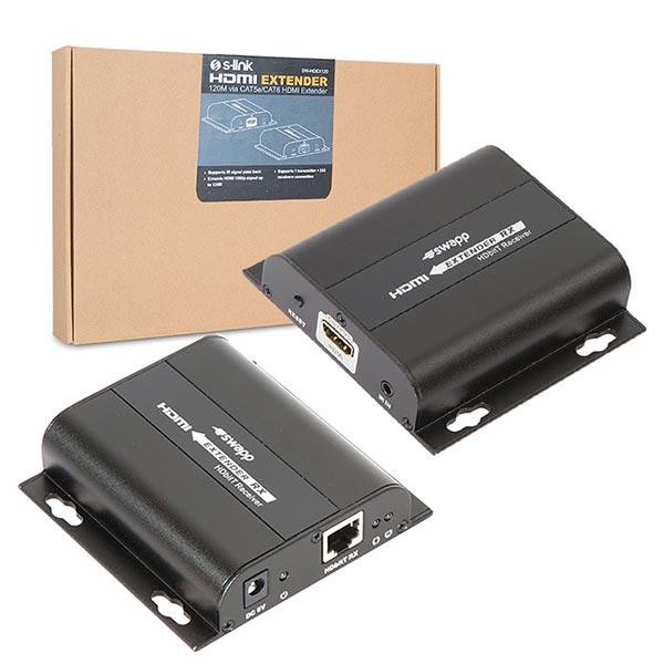 S-LINK SWAPP SW-HDEX120 CAT5/CAT6 KABLOLU 120M HDMI EXTENDER