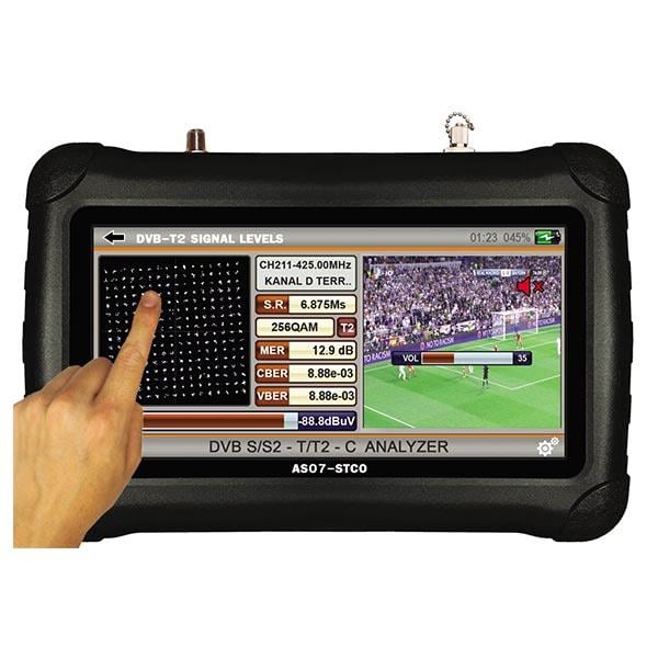 SATFINDER AS07-STCO TOUCH DOKUNMATİK EKRANLI SİNYAL ÖLÇÜM CİHAZI