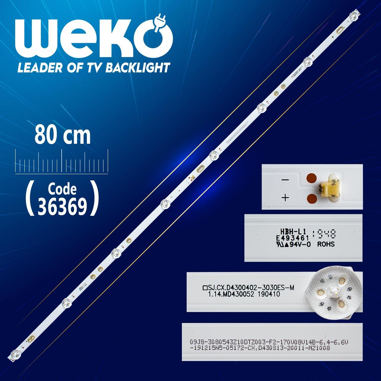 SJ.CX.D4300402-3030ES-M  1.14.MD430052 190410  8 LEDLİ 80 CM