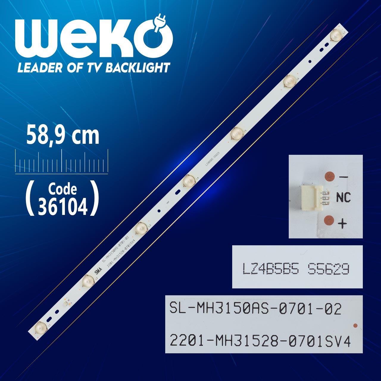 SL-MH3150AS-0701-02 2201-MH31528-0701SV4  7 LEDLİ 58.9 CM
