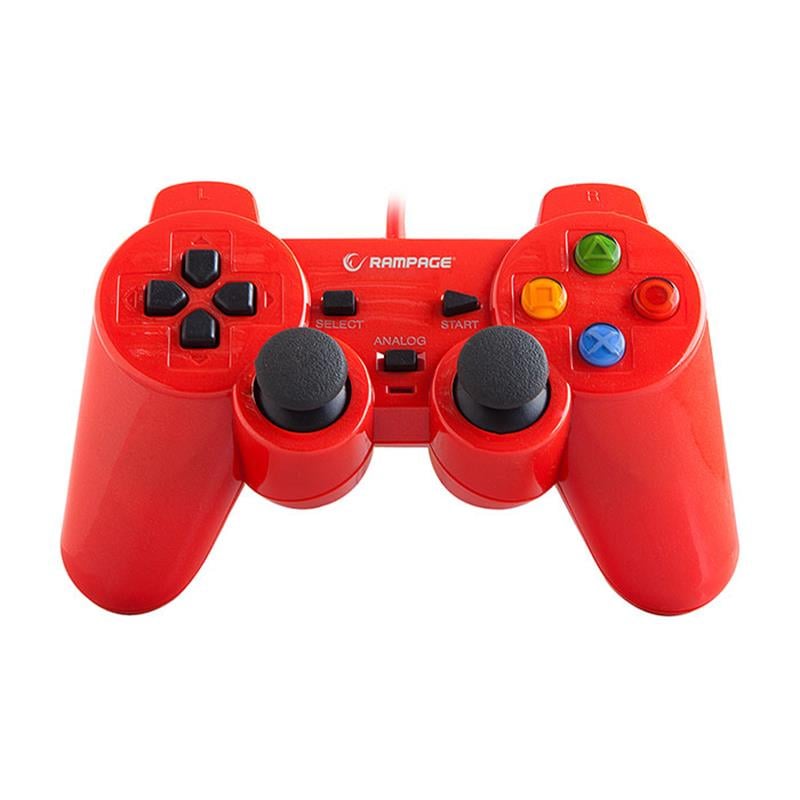 SNOPY RAMPAGE SG-R602 PS3/PC KIRMIZI/MAVİ USB 1.8M GAMING OYUNCU JOYPAD