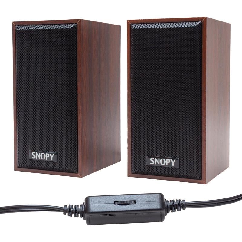 SNOPY SN-385 1+1 USB AHŞAP SİYAH HOPARLÖR - SPEAKER (2*3 WATT)