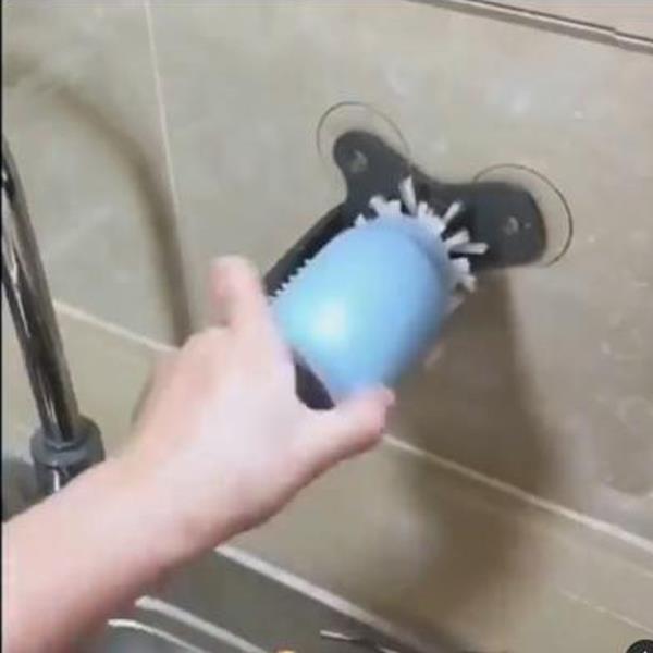 SUNUP VANTUZLU ÇİFT FIRÇALI BARDAK YIKAMA FIRÇASI