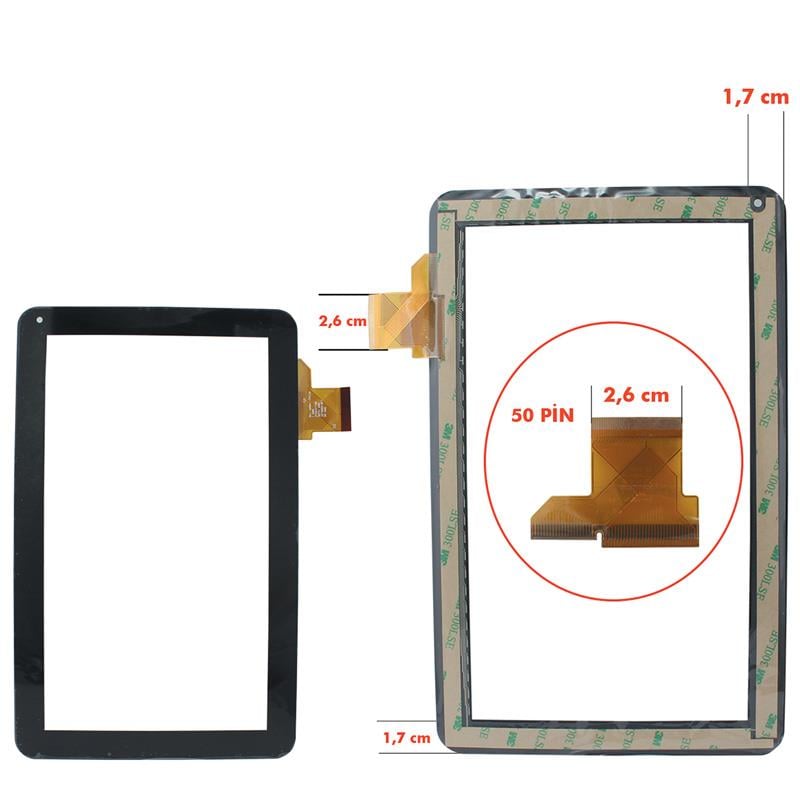 TABLET DOKUNMATİK EKRAN (FE-DH-1006A1-FPC26 BLACK) 10.1  CODEGEN DREAM 10.1