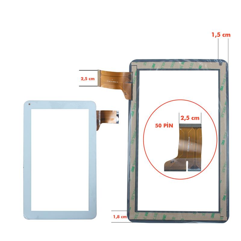 TABLET DOKUNMATİK EKRAN (MF-0358-090F-3)  9  BEYAZ PIRANHA ICE TAB