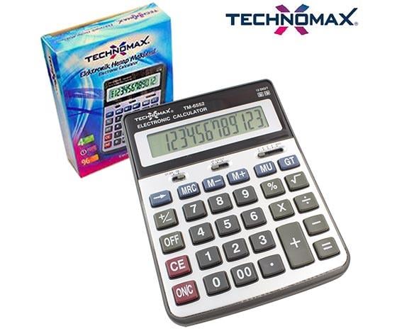 TECHNOMAX TM-6552 12 HANELİ HESAP MAKİNESİ