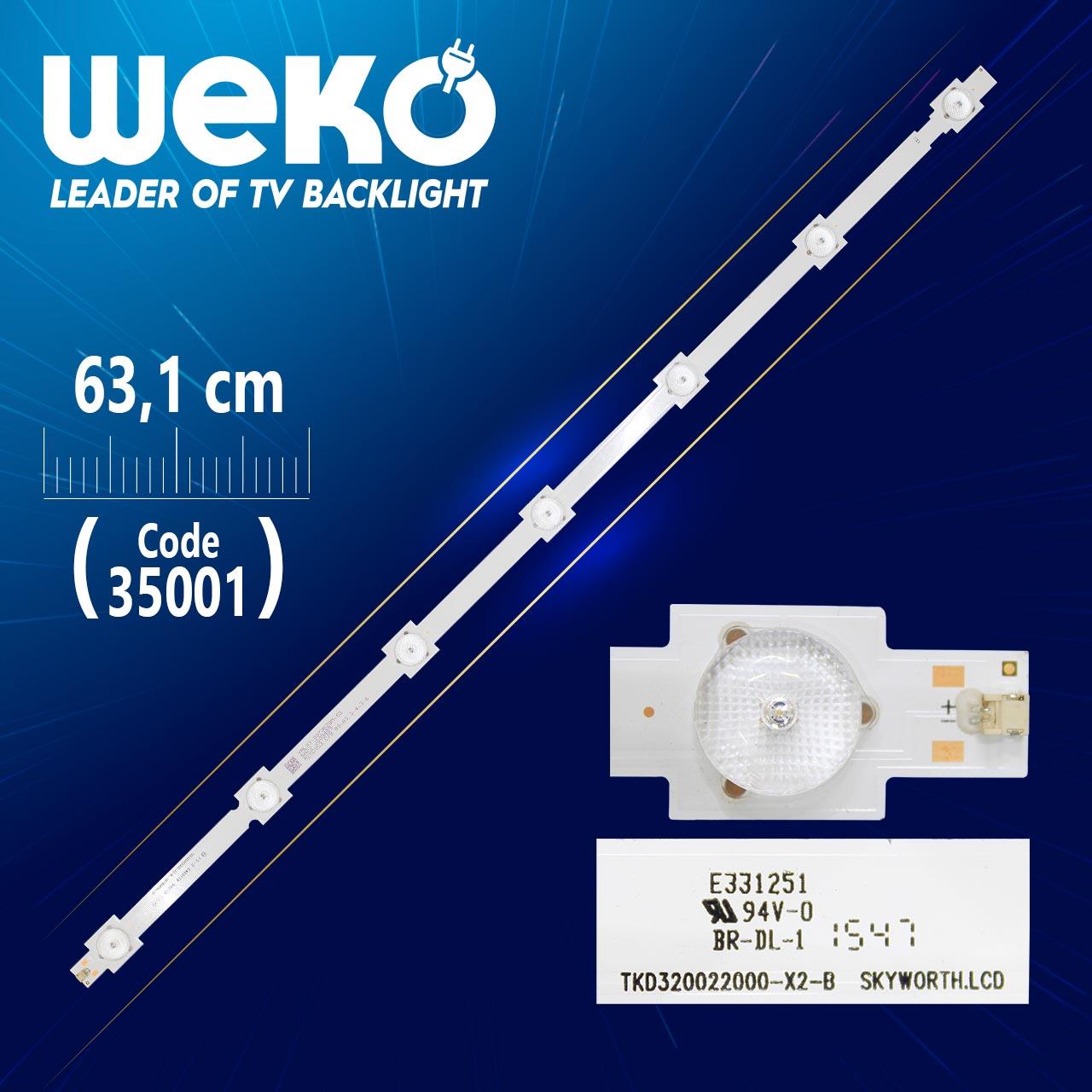 TKD320022000-X2-B SKYWORTH.LCD - YAL03-0073528M-03 - B TYPE- 63.1 CM 7 LEDLİ - (WK-221)