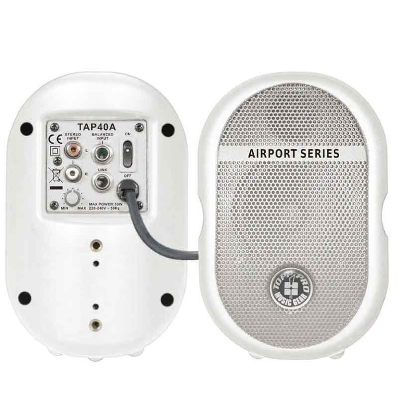 TOPP PRO 40A 10 CM 40 WATT 4 2 YOLLU AKTİF SÜTÜN HOPARLÖR BEYAZ(TK)