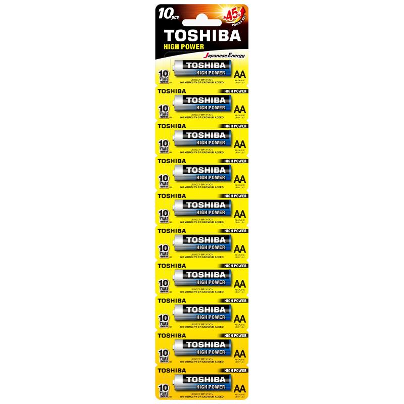 TOSHIBA AA ALKALİN KALEM PİL (10LU PAKET FİYATI)(TEKLİ YIRTMALI)