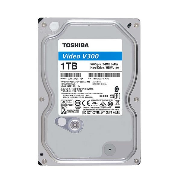 TOSHIBA V300 HDWU110UZSVA 3.5 1 TB 5700 RPM SATA3 7/24 GÜVENLİK DİSKİ