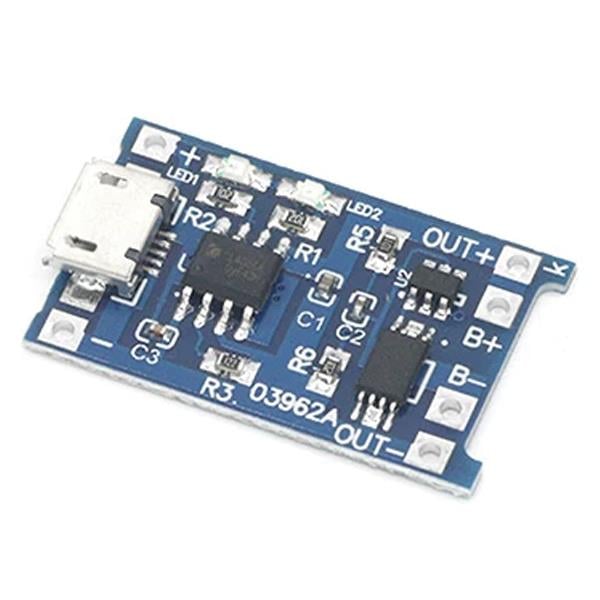 TP4056 18650 MİCRO USB 5V-1A LI-ION PİL SARJ CİHAZI MODÜLÜ