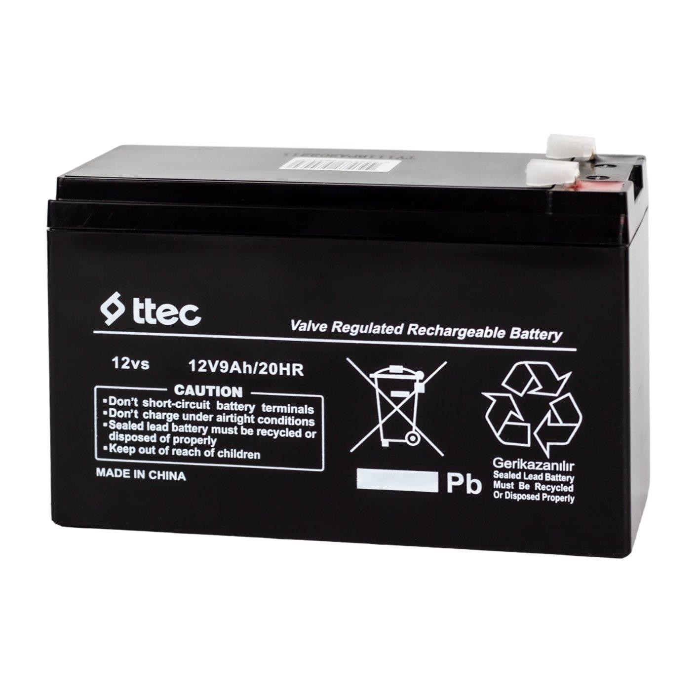 TTEC 12 VOLT - 9 AMPER AKÜ (150 X 65 X 90 MM)